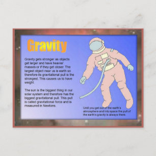 Science, Gravity Postcard