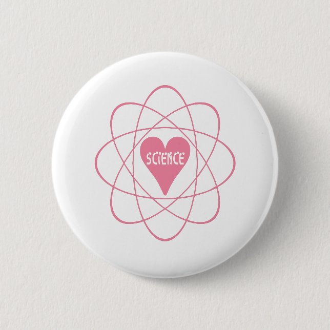 Science Heart valentine gift 6 Cm Round Badge (Front)