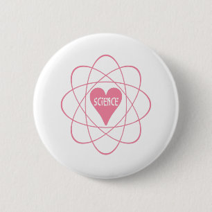 Science Heart valentine gift 6 Cm Round Badge