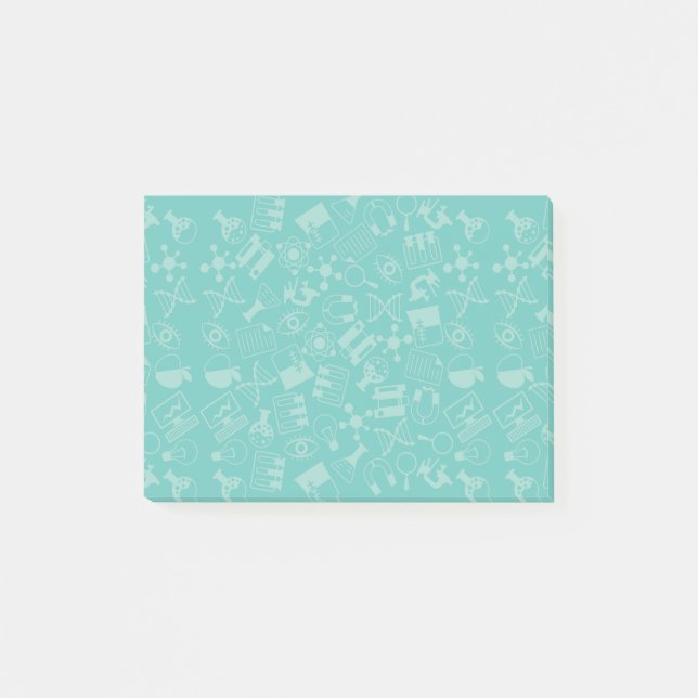 Science Icons Pattern Post-it Notes (Front)