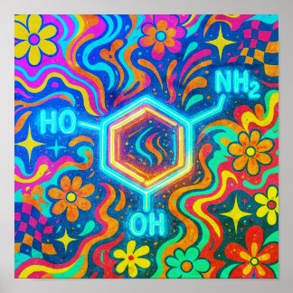 Science Inspired Dopamine Design in Soft Gradient Poster