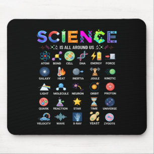 Science Is All Around Us Alphabet A-z Stem Teacher Mouse Pad