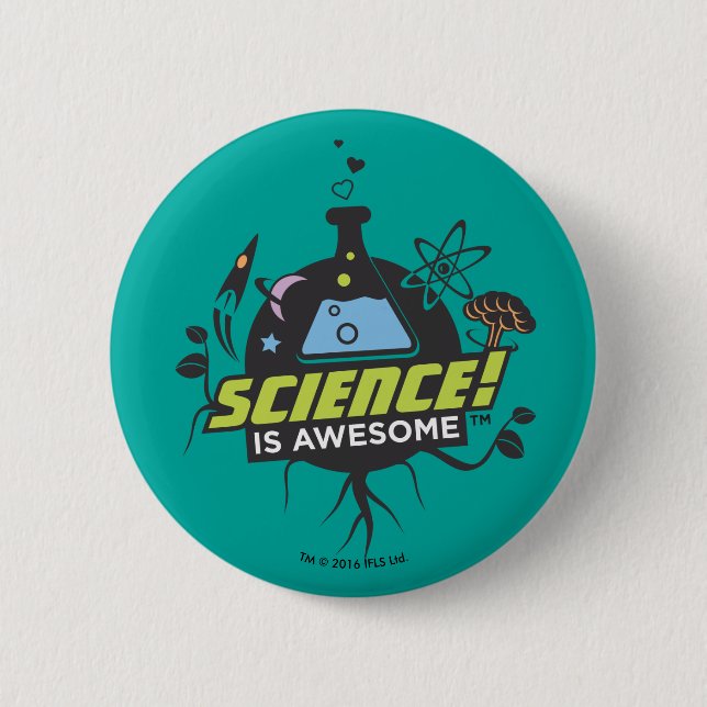 Science Is Awesome 6 Cm Round Badge (Front)