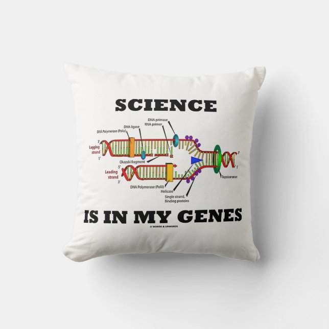 Science Is In My Genes (DNA Replication) Cushion (Front)