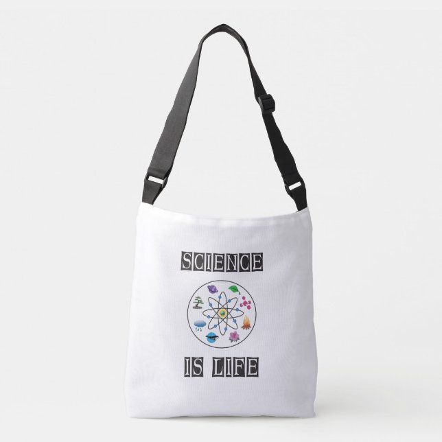 Science is life crossbody bag (Front)