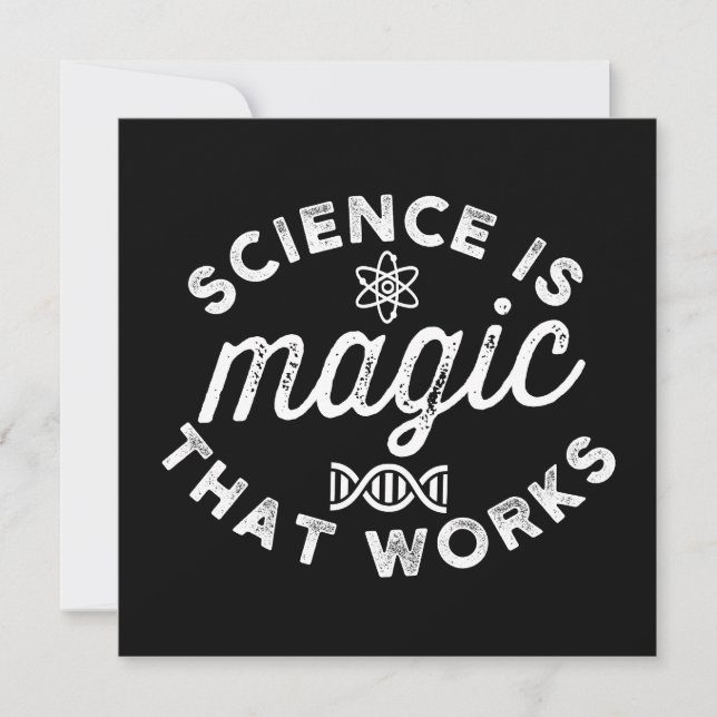 SCIENCE IS MAGIC THAT WORKS SAVE THE DATE (Front)