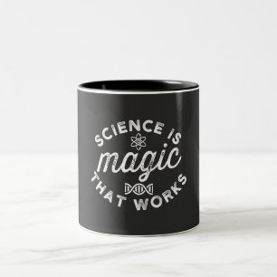 SCIENCE IS MAGIC THAT WORKS Two-Tone COFFEE MUG