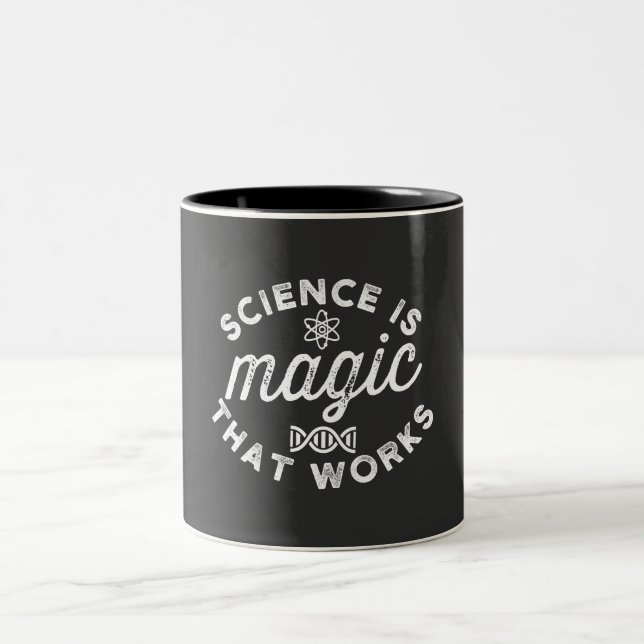 SCIENCE IS MAGIC THAT WORKS Two-Tone COFFEE MUG (Center)