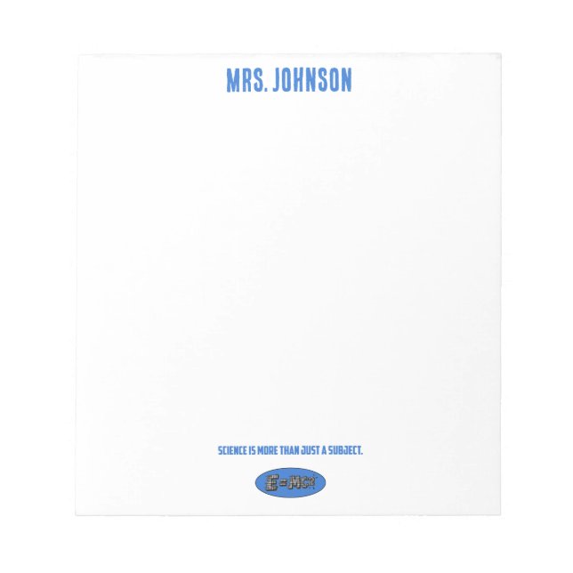 Science Is More Than Just A Subject | Life Wisdom Notepad (Front)