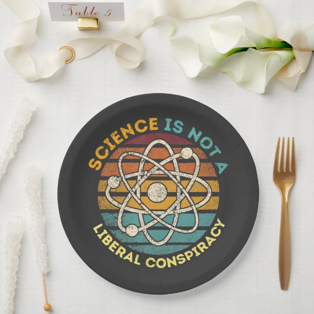 Science Is Not A Liberal Conspiracy Paper Plate (Wedding)