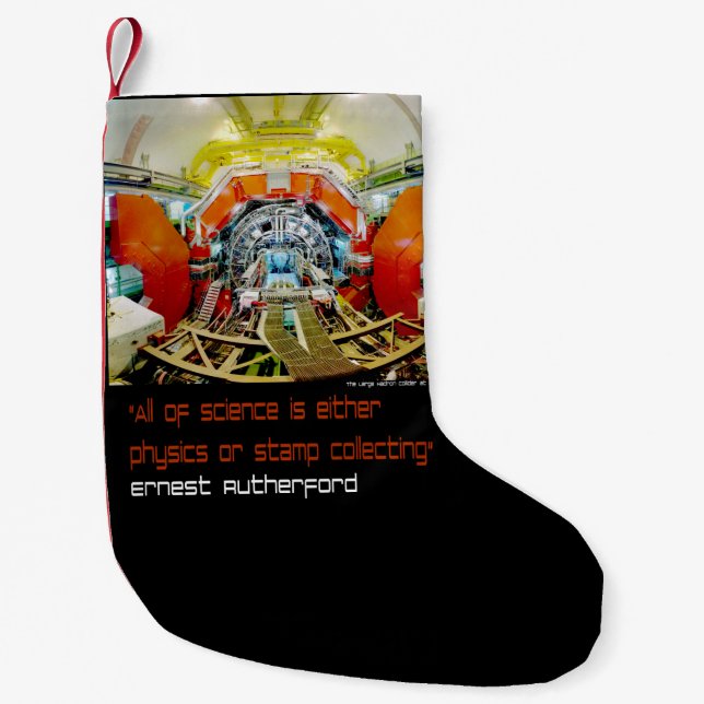 Science is Physics or Stamp Collecting Small Christmas Stocking (Front)