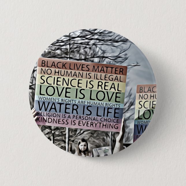 Science is Real 6 Cm Round Badge (Front)