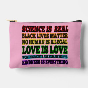 Science is Real Black Lives Matter Accessory Pouch