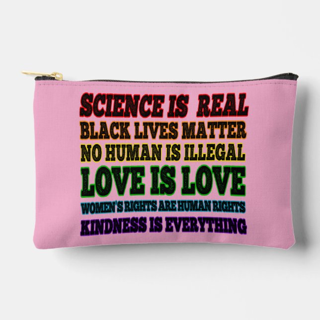 Science is Real Black Lives Matter Accessory Pouch (Front)