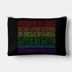 Science is Real Black Lives Matter Accessory Pouch