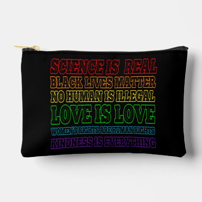 Science is Real Black Lives Matter Accessory Pouch (Front)