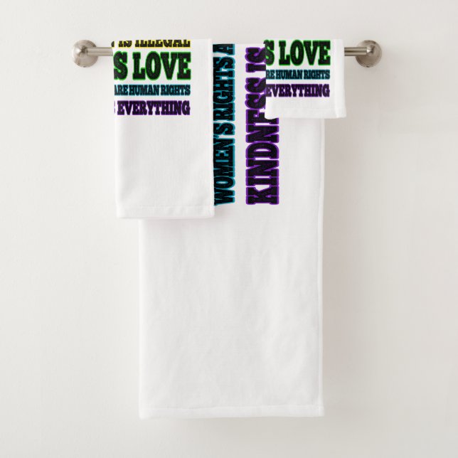 Science is Real Black Lives Matter Bath Towel Set (Insitu)