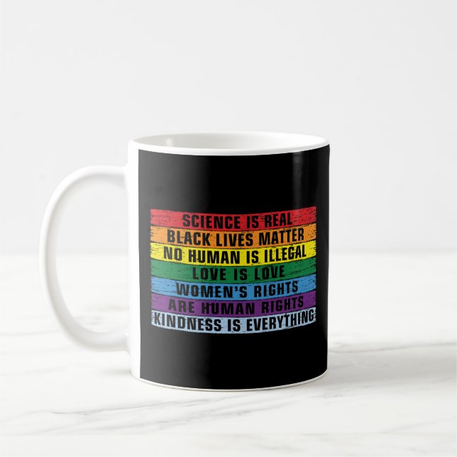 Science Is Real Black Lives Matter  Coffee Mug (Left)