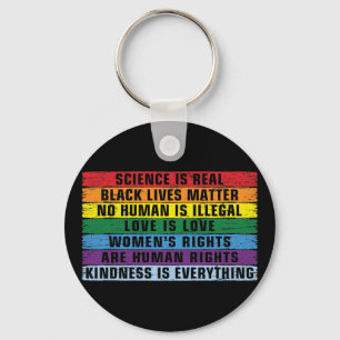 Science Is Real Black Lives Matter  Key Ring