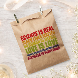 Science Is Real Black Lives Matter LGBT Pride Favour Bag