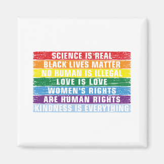 Science Is Real Black Lives Matter Magnet