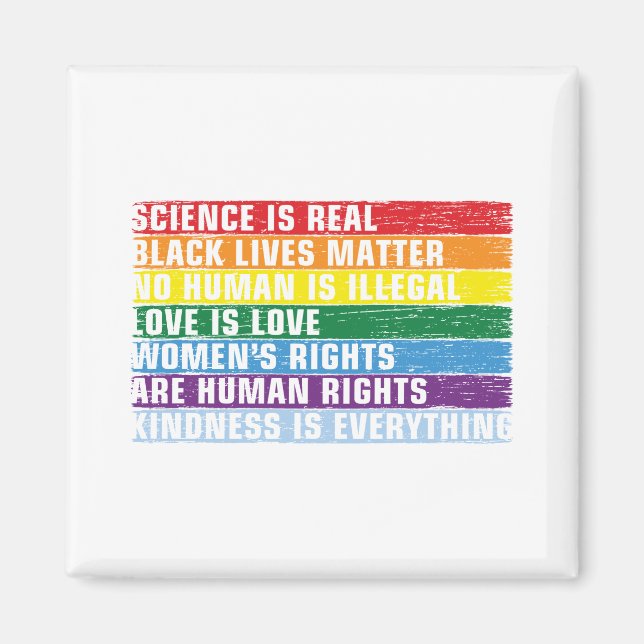 Science Is Real Black Lives Matter Magnet (Front)