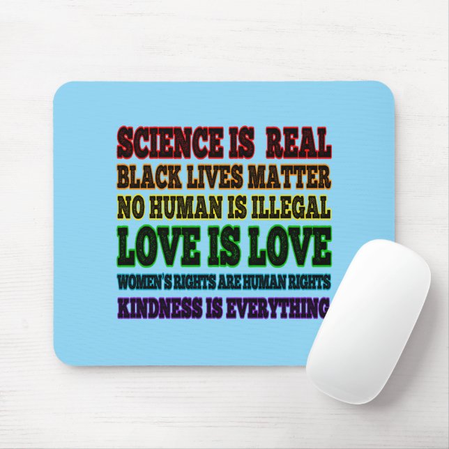 Science is Real Black Lives Matter Mouse Pad (With Mouse)