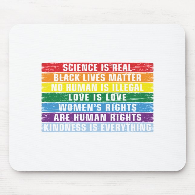 Science Is Real Black Lives Matter Mouse Pad (Front)
