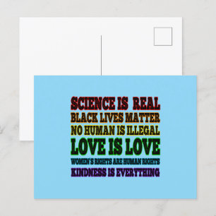 Science is Real Black Lives Matter Postcard