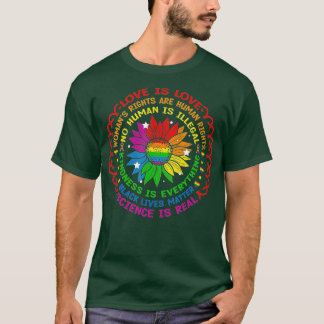 Science is Real Black Lives Matter Pride Month (3 T-Shirt