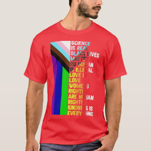 Science is Real Black Lives Matter Pride Month (8 T-Shirt