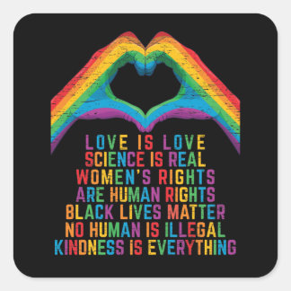 science is real - black Lives Matter Square Sticke Square Sticker