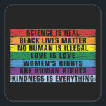 science is real - black Lives Matter Square Sticke Sticker<br><div class="desc">science is real - black Lives Matter</div>
