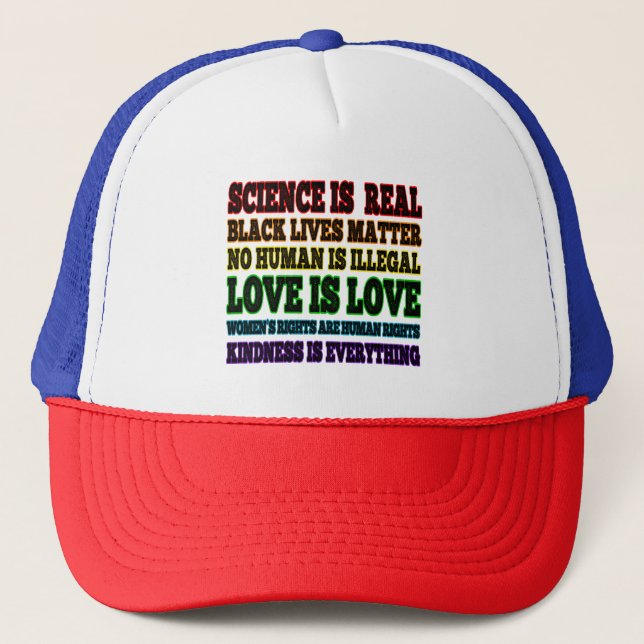 Science is Real Black Lives Matter Trucker Hat (Front)