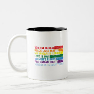 Science Is Real Black Lives Matter Two-Tone Coffee Mug