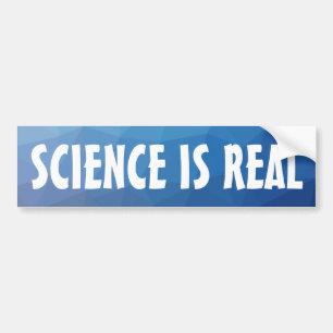 Science is real blue Geometric Bumper Sticker