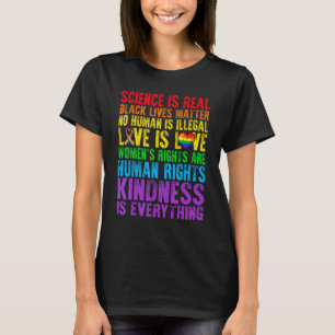 Science Is Real LGBTQ Love Is Love LGBT Flag BLM M T-Shirt