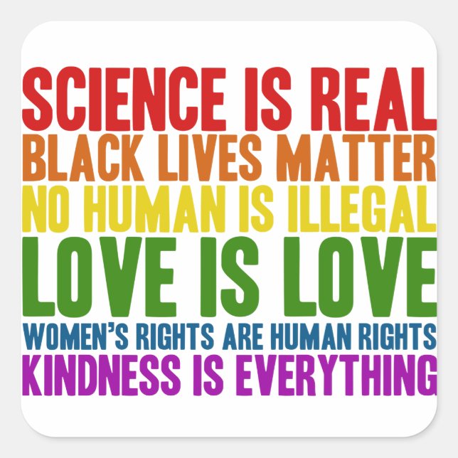 Science is Real Love is Love Stickers (Front)