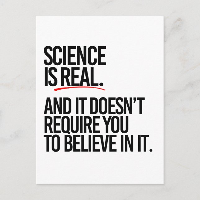 SCIENCE IS REAL POSTCARD (Front)