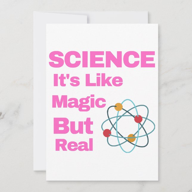 SCIENCE It's Like Magic, But Real Invitation (Front)