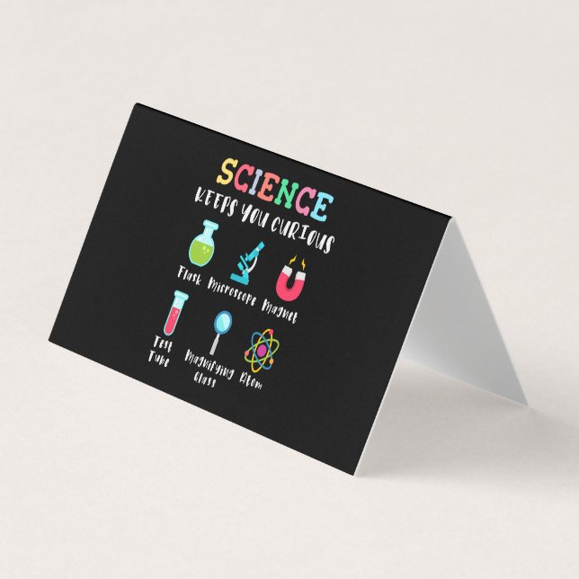 Science keeps you curious business card (Front)