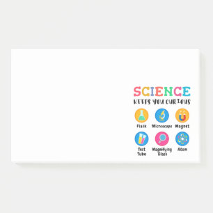 Science keeps you curious post-it notes