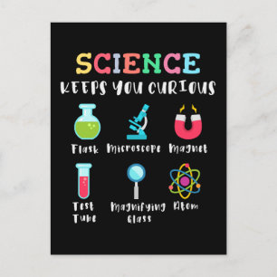 Science keeps you curious postcard