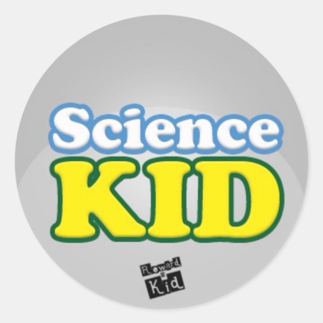 Science kid (set of 20) classic round sticker (Front)