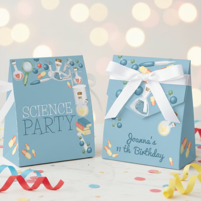 Science lab and experiments birthday party favour box (Creator Uploaded)