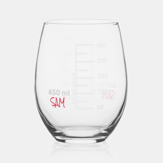 Science Lab Beaker Personalised Glass Chemistry (Front)