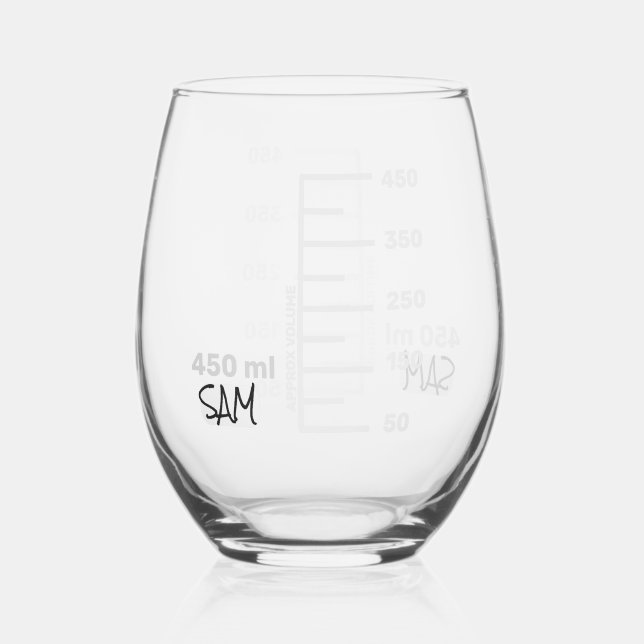 Science Lab Beaker Personalised Glass Chemistry (Front)
