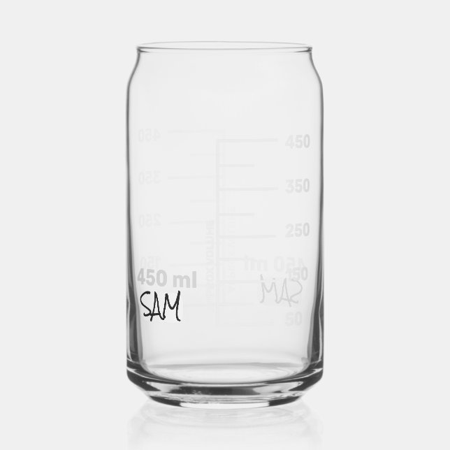 Science Lab Beaker Personalised Glass Chemistry (Front)