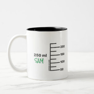 Science Lab Beaker Personalised White Mug