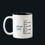 Science Lab Beaker Personalised White Mug<br><div class="desc">For the science lover in your life. This 10 oz mug is made to look like a piece of laboratory glassware, with graduations for a comparably sized 250 ml beaker. You can even personalise it with your initials or name, just like you would in a lab setting. Design is repeated...</div>